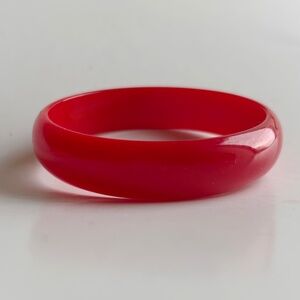 Bakelite Bangle Bracelet Lipstick Red